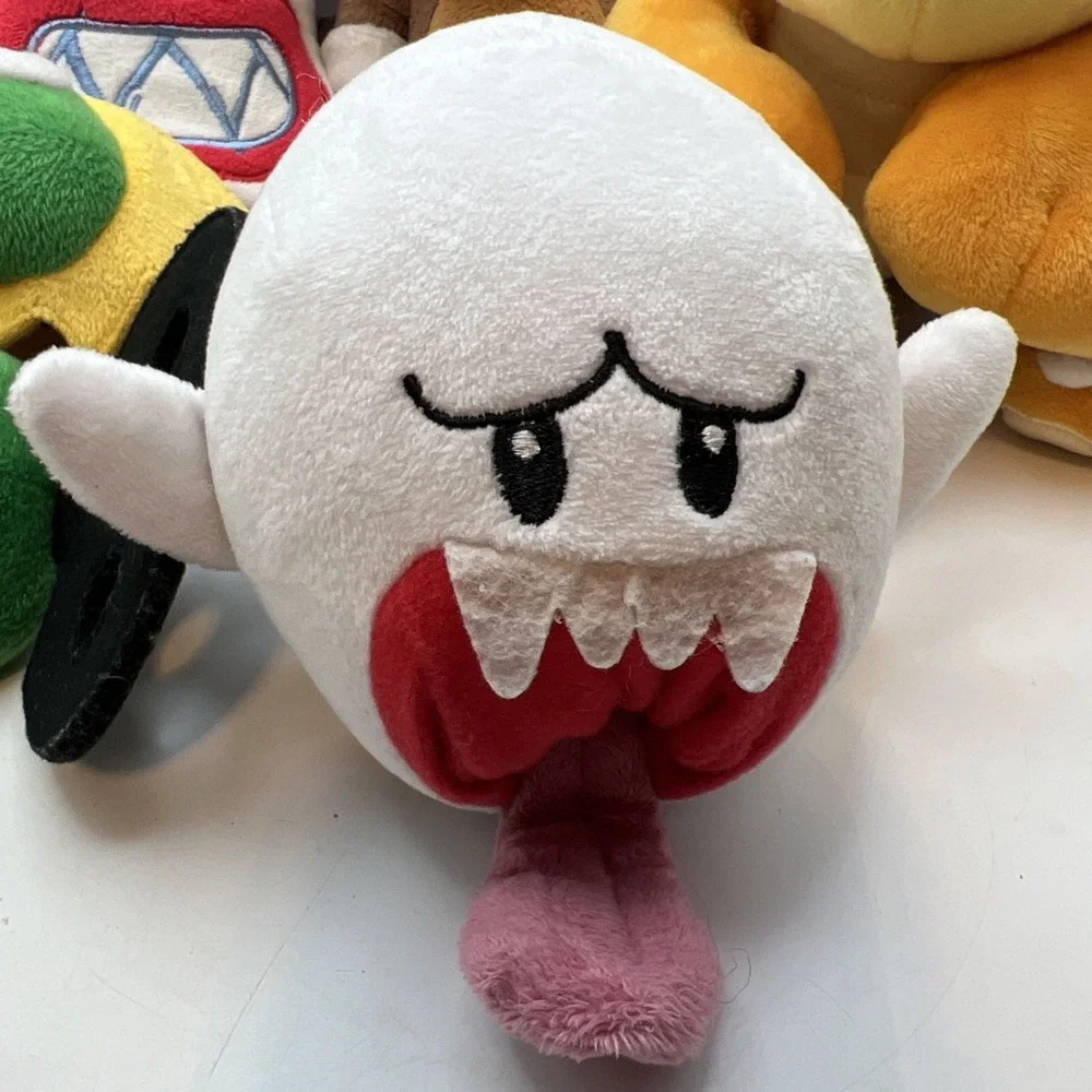 Super Mario Plush Lot of 6 Sanei Nintendo Boo Tanooki Cat Luigi Boom Boom Nabbit